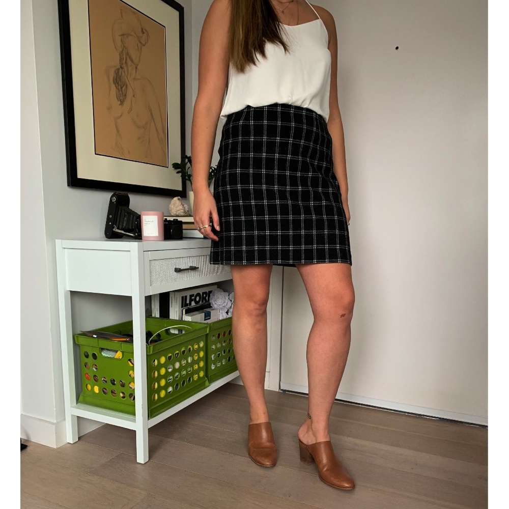 J. Jill Plaid Knit Skirt